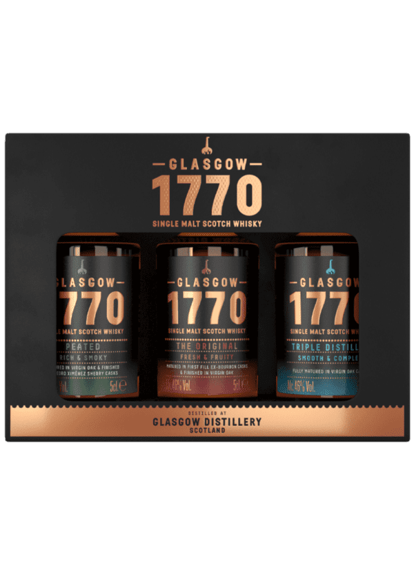 Glasgow 1770 Miniature Selection Gift Set - 3 x 5cl