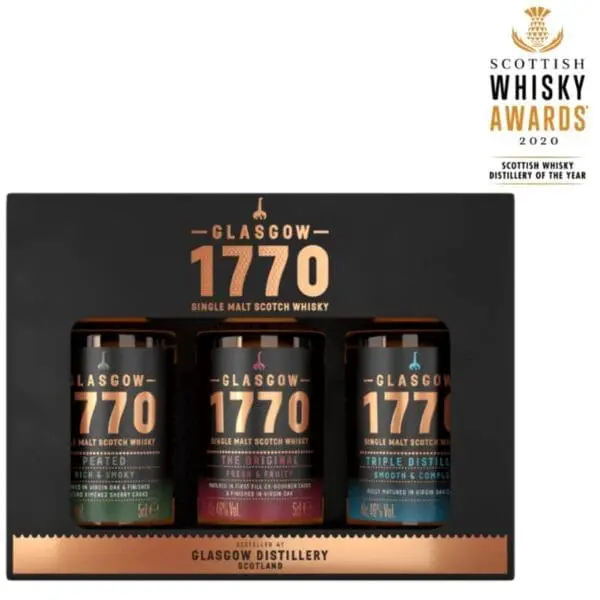 Glasgow 1770 Miniature Selection Gift Set - 3 x 5cl - Image 2