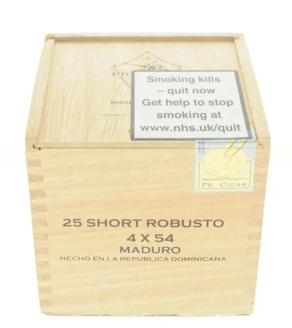 La Aurora Principes Long Filler Maduro Sumo Short Robusto Box of 25