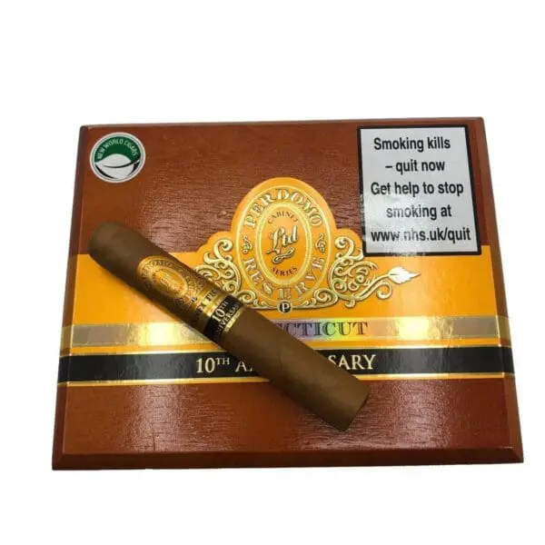 Perdomo Reserve 10th Anniversary Connecticut Super Toro Cigar box