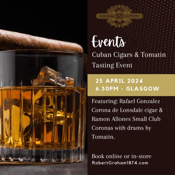 Cubans & Tomatin Tasting Evening - Glasgow