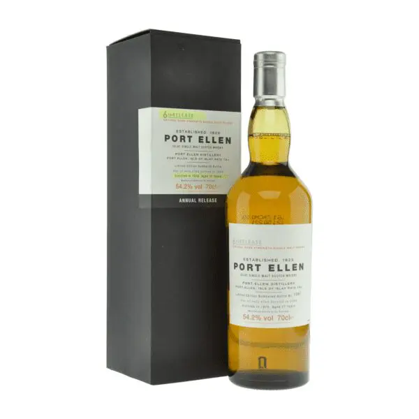 Box and Bottle of Port Ellen 6th Release