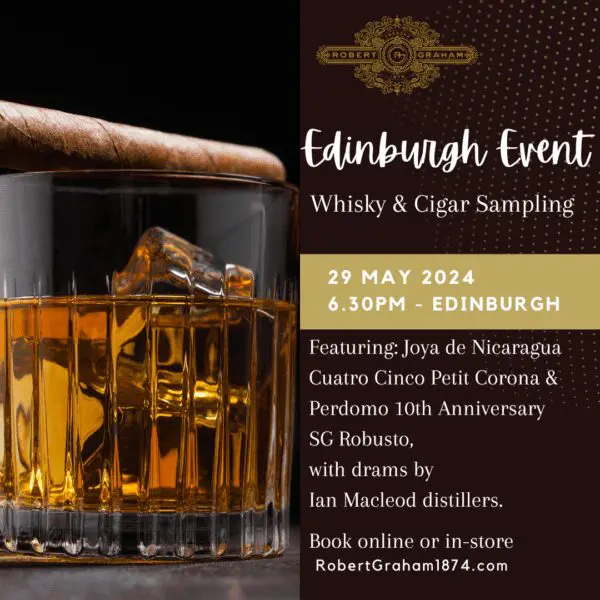 Edinburgh Whisky and Cigar Sampling