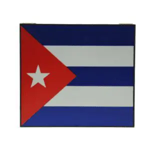 Cuban Flag Cigar Humidor Exterior