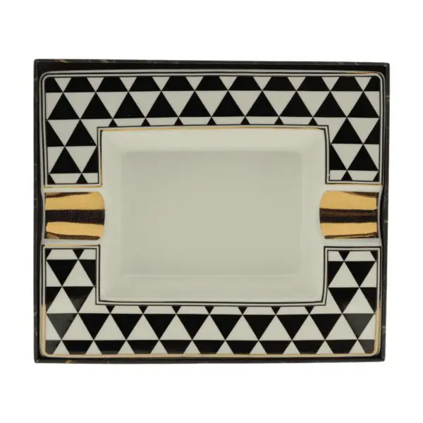Angelo Monotone Triangle Ceramic Cigar Ashtray