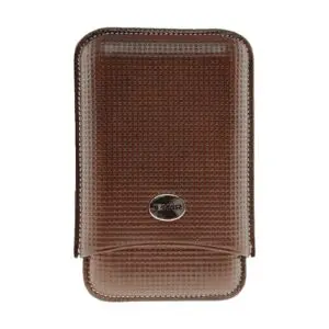Jemar Leather cigar case "G" 3 finger Robusto in tan