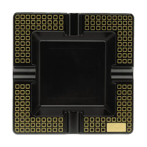 Angelo Black and Golden Metal Cigar Ashtray