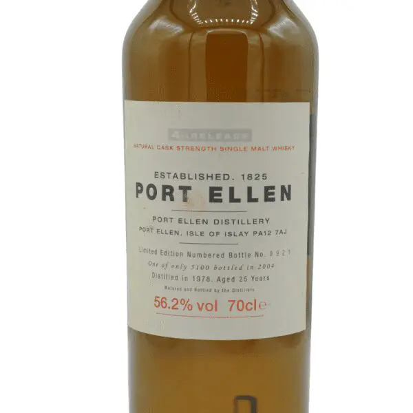 Port Ellen 1978 4th Release 25 Year Old Label Close Up