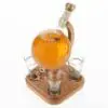 Stylish whisky globe and 4 glasses