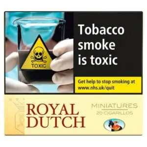 Royal Dutch Miniatures yellow pack of 20
