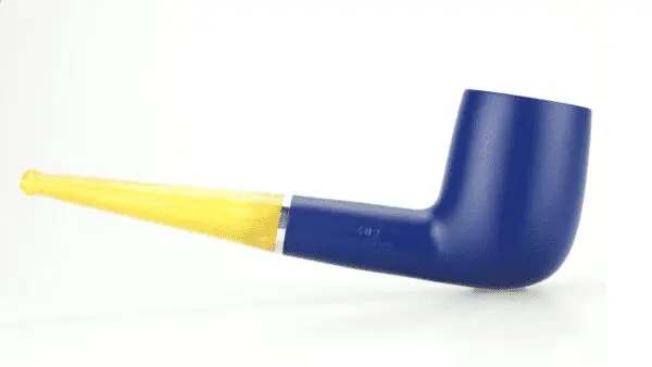 Big Ben Patriot 402 Blue Matte Pipe with Yellow stem