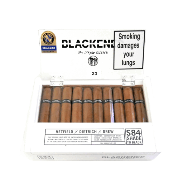 Drew Estate Blackened S84 Shade to Black Robusto Cigar Box of 20