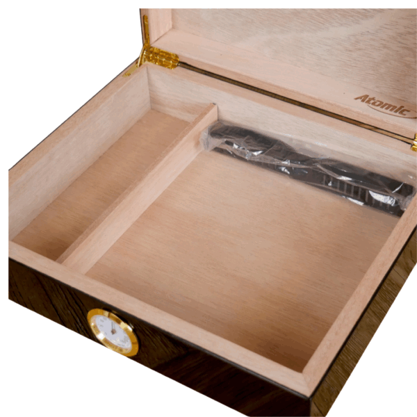 Atomic Black Gloss Humidor - 20 Cigar Capacity