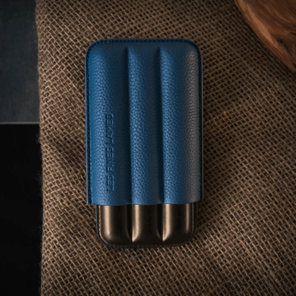 Les Fines Lames TRIO Blue Cigar Case