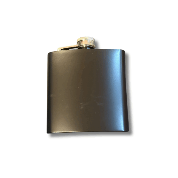 Matte Black Hipflask with funnel
