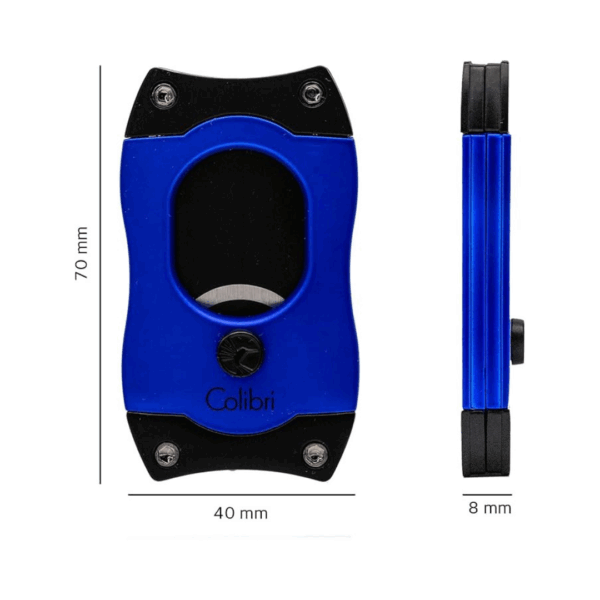 Colibri S-Cut Cigar Cutter in Blue/Black