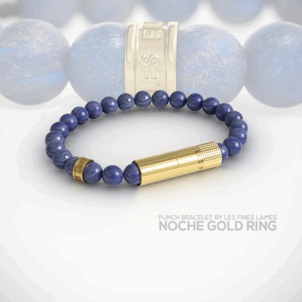 Les Fines Lames Noche Gold Ring Adjustable Punch Bracelet