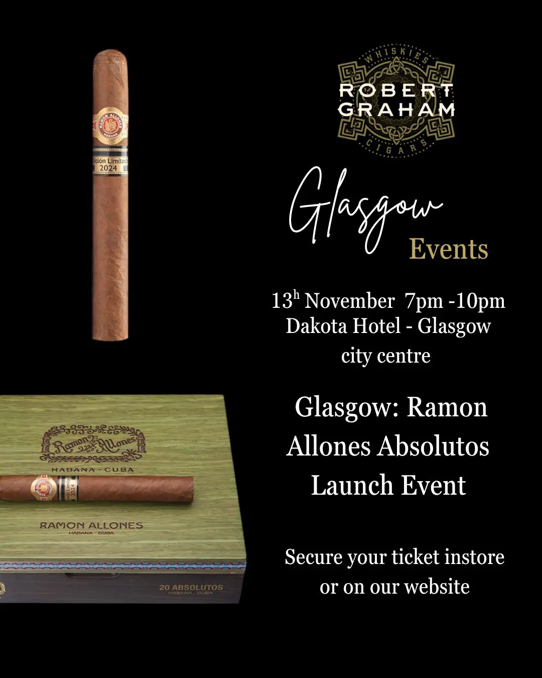 Glasgow: Ramon Allones Absolutos Launch Event