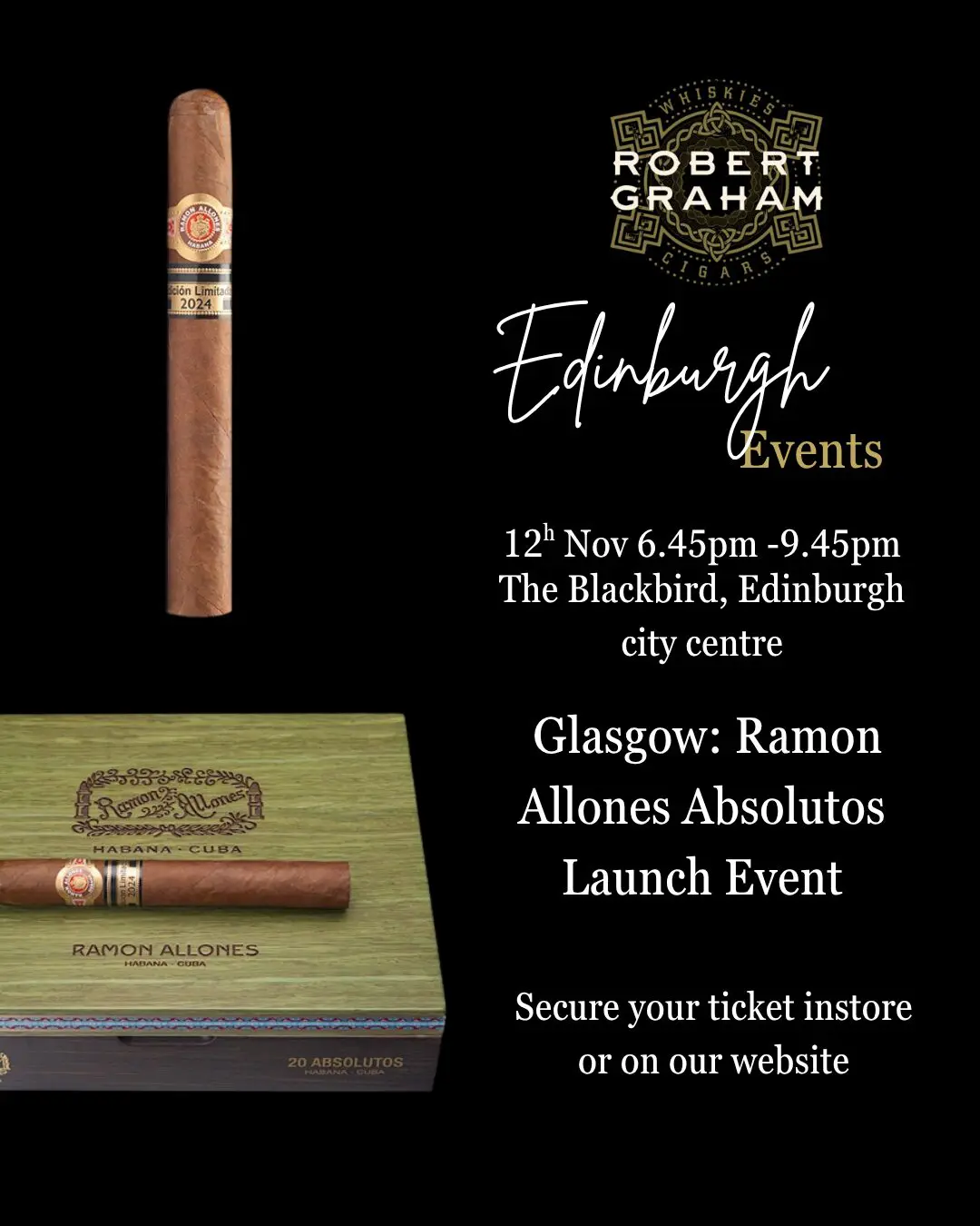 Edinburgh: Ramon Allones Absolutos Launch Event