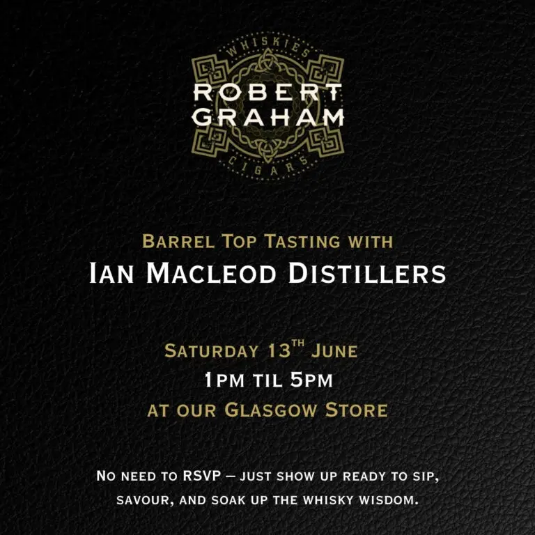 Barrel top tasting with Ian MAcleod Distillers at our Glasgow Store on June 13th