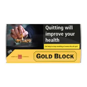 Gold Block 25g pipe tobacco pouch