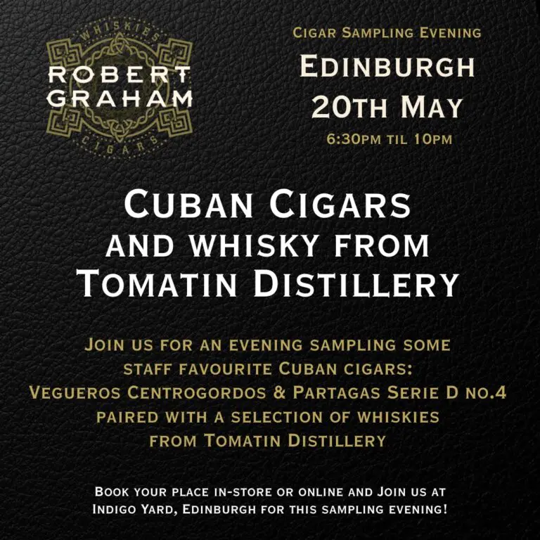 EDI 20.05 Cuban Cigars and Tomatin Whisky event