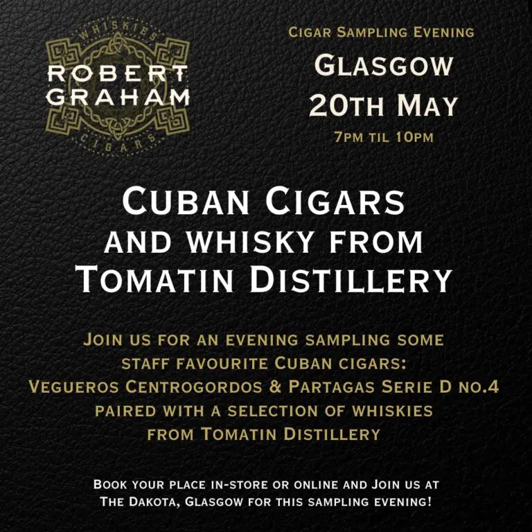 GLA 20.05 Cuban Cigars and Tomatin Whisky evening