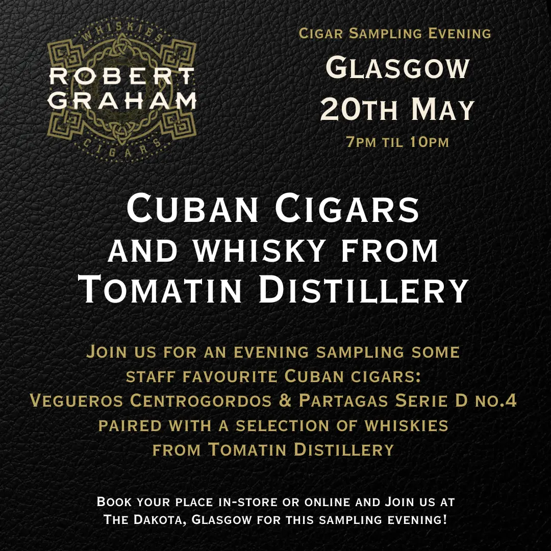 GLA 20.05 Cuban Cigars and Tomatin Whisky evening