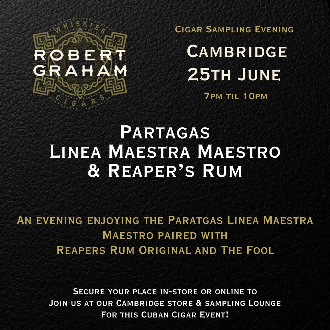 Partagas and Reapers Rum sampling evening in Cambridge