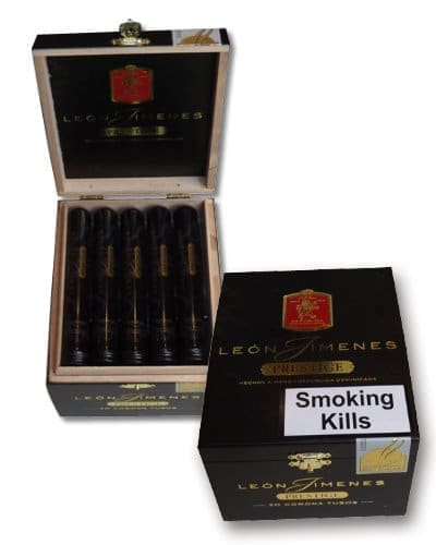 Leon Jimenes Prestige Corona Tubed Cigar Box of 20