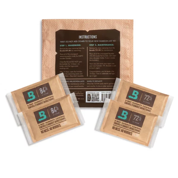 Boveda 50 count Humidor starter kit - reverse