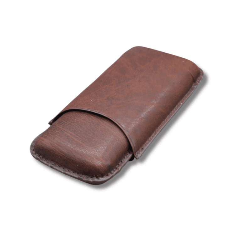 Artamis Robusto Brown Cigar Case - fits 2 Cigars