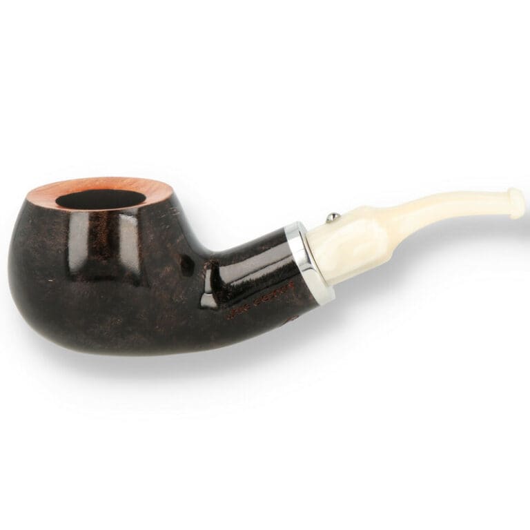 White Elephant Ebony & Ivory Grey Pipe - Shape 2